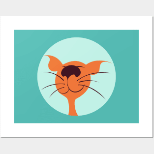 Happy cat emoji Posters and Art